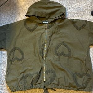 NWT Miss Carla Raised Heart Hoodie Jacket